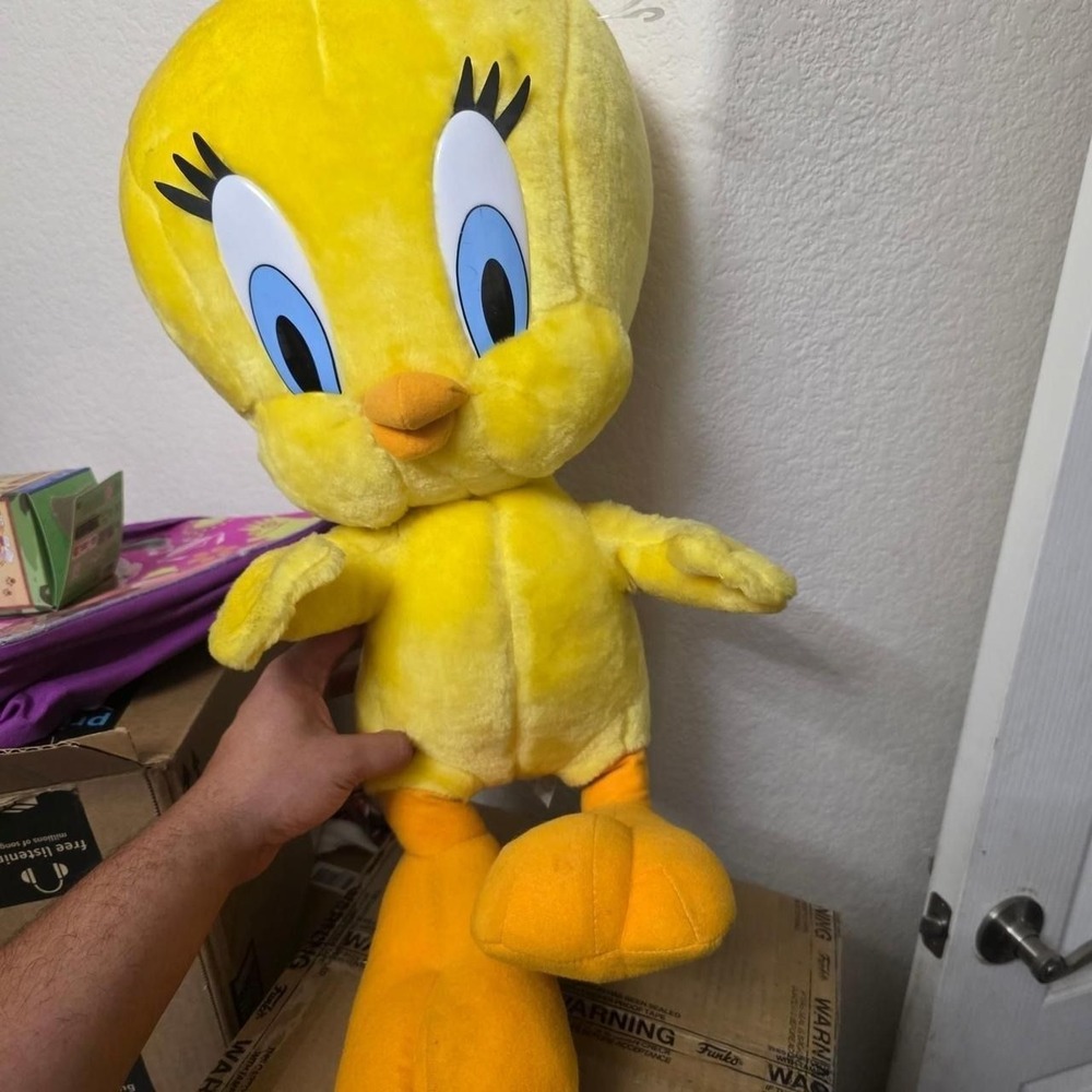 huge vintage tweety bird looney tunes plush